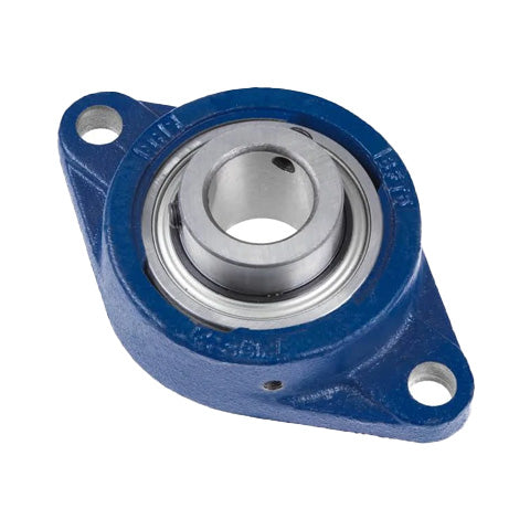 RHP MSF2 Imperial Four Bolt Square Cast Iron Flange Housing and 2 inch Bore Grub Screw Insert