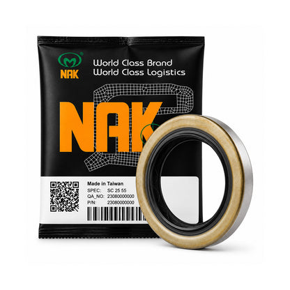 NAK 1.625x2.502x0.312 inch Metal Cased Nitrile Rubber Double Lip Rotary Shaft Oil Seal with Garter Spring TB - Allow 7-10 Days