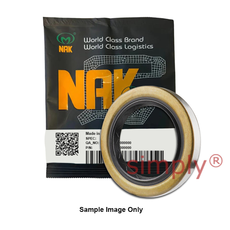NAK 0.875x1.5x0.25 inch Metal Cased Nitrile Rubber Double Lip Rotary Shaft Oil Seal with Garter Spring TB