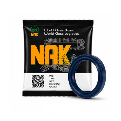 NAK 10x18x6mm Blue Nitrile Rubber Double Lip Rotary Shaft Oil Seal with Stainless Spring TC - Allow 7-10 Days