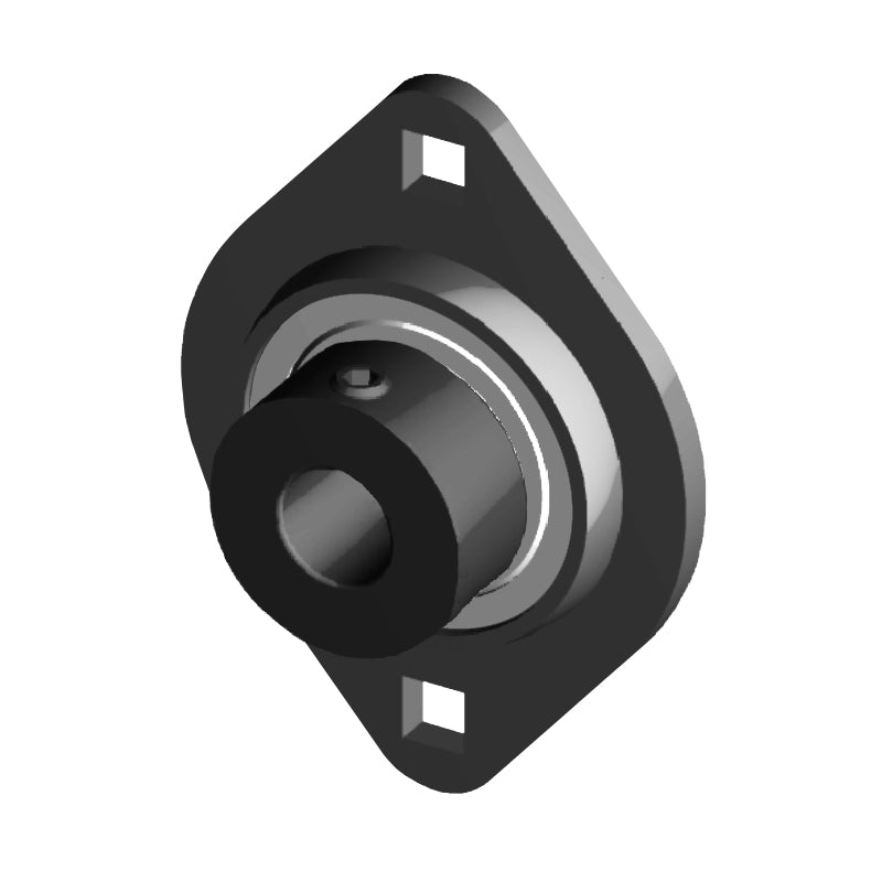 NTN AELPFL206-104 Imperial Two Bolt Oval Pressed Steel Bearing Housing with 1-1/4 inch Eccentric Collar Insert - Allow 2-3 Days