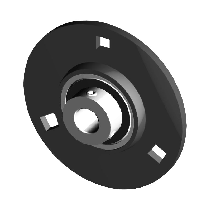 NTN ASPF205-100 Round 3 Bolt Pressed Steel Bearing Housing with 1 inch Insert - Allow 2-3 Days