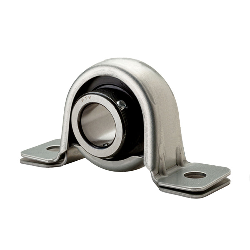 NTN ASPP203 Metric Pressed Steel Two Bolt Plummer Block Housing with 17mm Insert - Allow 2-3 Days