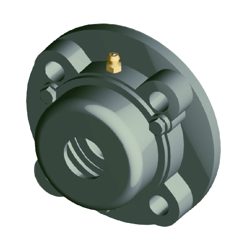 NTN C-UCFC212D1 Metric Four Bolt Cast Iron Round Flanged Housing with 60mm Insert with Cast Iron Cover - Open Version - Allow 2-3 Days