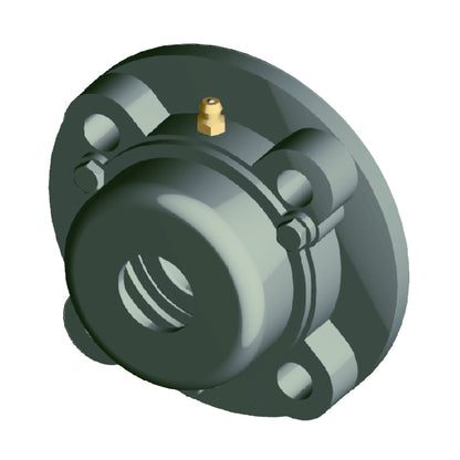 NTN C-UCFC208D1 Metric Four Bolt Cast Iron Round Flanged Housing with 40mm Insert with Cast Iron Cover - Open Version - Allow 2-3 Days