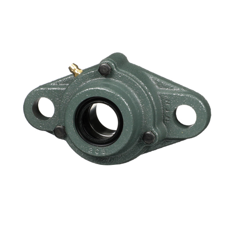 NTN C-UKFL317AD1/HA2317X Imperial Two Bolt Cast Iron Oval Housing with Cast Iron Cover - Open Version - Insert and Adaptor Sleeve Fits 2-15/16 inch Shaft - Allow 2-3 Days