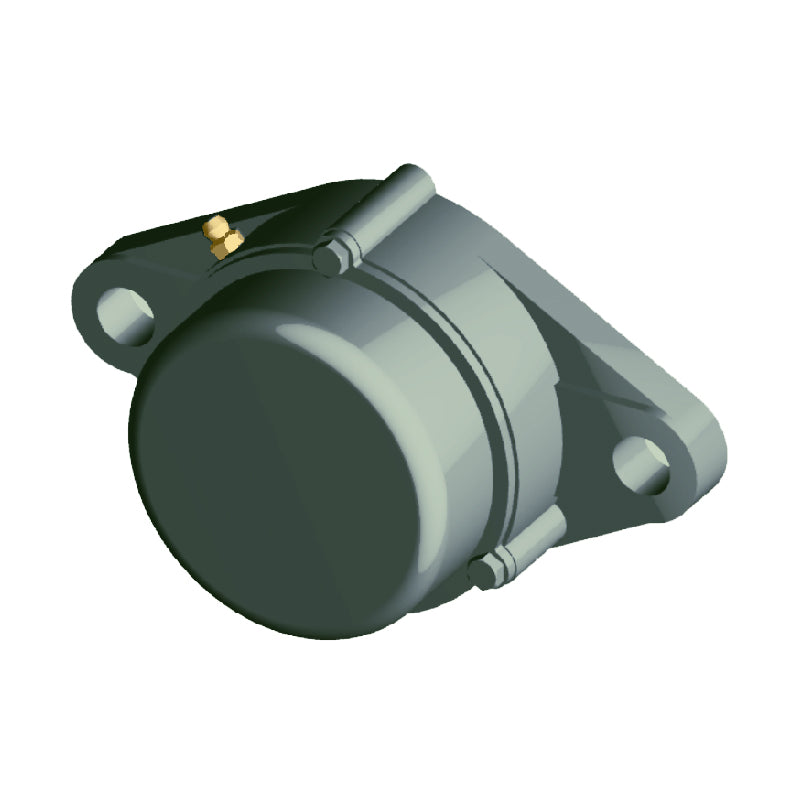 NTN CM-UCFLX09-112D1 Imperial Two Bolt Oval Cast Iron Flange Housing with 1-3/4 inch Bore Insert with Cast Iron Cover - Closed Version - Allow 2-3 Days