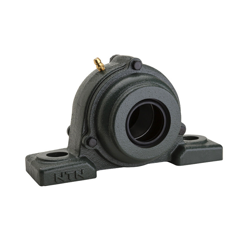NTN M-S-UCP201-008D1 Imperial Cast Iron Two Bolt Pillow / Plummer Block Housing with 1/2 inch Bore Insert with Steel Plate Cover - Open Version - Allow 2-3 Days