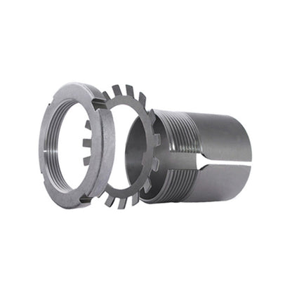 NTN S-UKFC211SD1/HS2311 Imperial Four Bolt Cast Iron Round Flanged Housing with Steel Plate Cover - Open Version - Insert and Adaptor Sleeve Fits 1-7/8 inch Shaft - Allow 2-3 Days