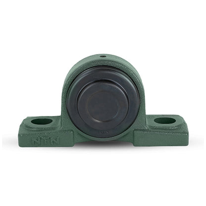 NTN M-SM-UCP211D1 Metric Cast Iron Two Bolt Pillow / Plummer Block Housing with 55mm Bore Insert with Steel Plate Cover - Closed Version - Allow 2-3 Days