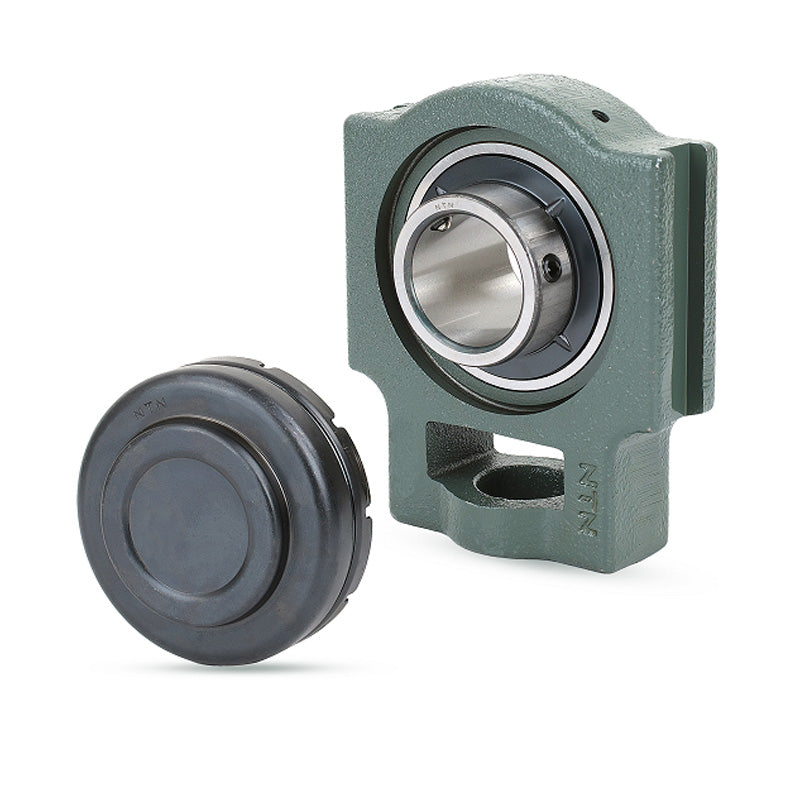 NTN SM-UCT205-100D1 Imperial Cast Iron Take Up Unit with 1 inch Bore Bearing Unit with Steel Plate Cover - Closed Version - Allow 2-3 Days