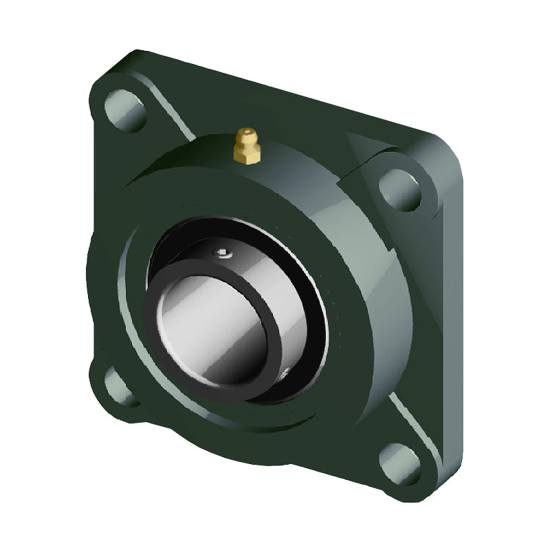 NTN UCFS324D1 Metric Four Bolt Square Cast Iron Flange Housing with 120mm Bore Insert - Allow 2-3 Days