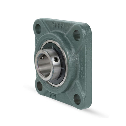 NTN UCF311D1 Metric Four Bolt Square Cast Iron Flange Housing with 55mm Bore Insert - Allow 2-3 Days