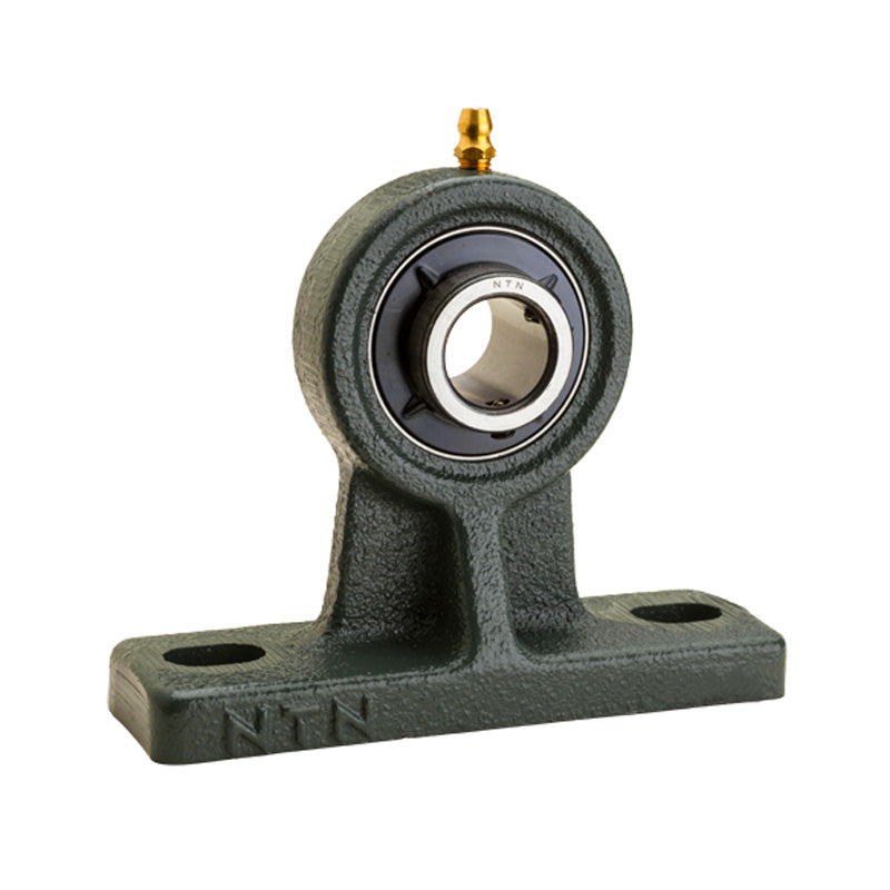 NTN UCHP206-102D1 Imperial Cast Iron High Centre Height Two Bolt Pillow / Plummer Block Housing with 1-1/8 inch Bore Insert - Allow 2-3 Days