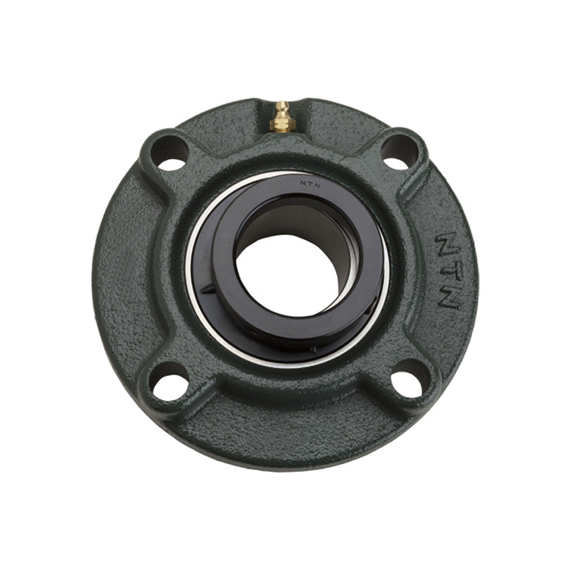 NTN M-UELFC204D1 Metric Four Bolt Cast Iron Round Flanged Housing with 20mm Eccentric Collar Insert - Allow 2-3 Days