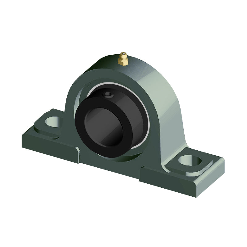 NTN M-UELP211-200D1 Imperial Cast Iron Two Bolt Pillow / Plummer Block Housing with 2 inch Eccentric Collar Insert - Allow 2-3 Days