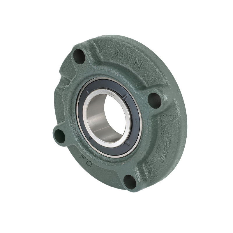 NTN UKFC213D1/HE2313X Imperial Four Bolt Cast Iron Round Flanged Housing Insert and Adaptor Sleeve Fits 2-1/4 inch Shaft - Allow 2-3 Days