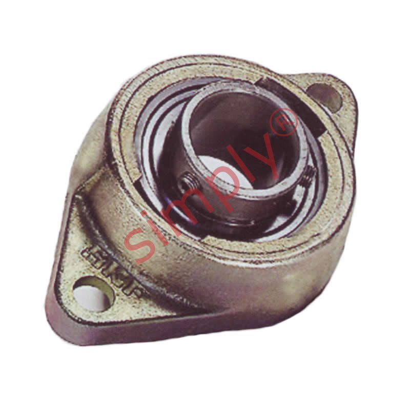 SKF FYT35TFVA201 Y Bearing Two Bolt Oval High Temperature Flange Unit Housing with Steel Cage Insert for Metric Shaft 35mm