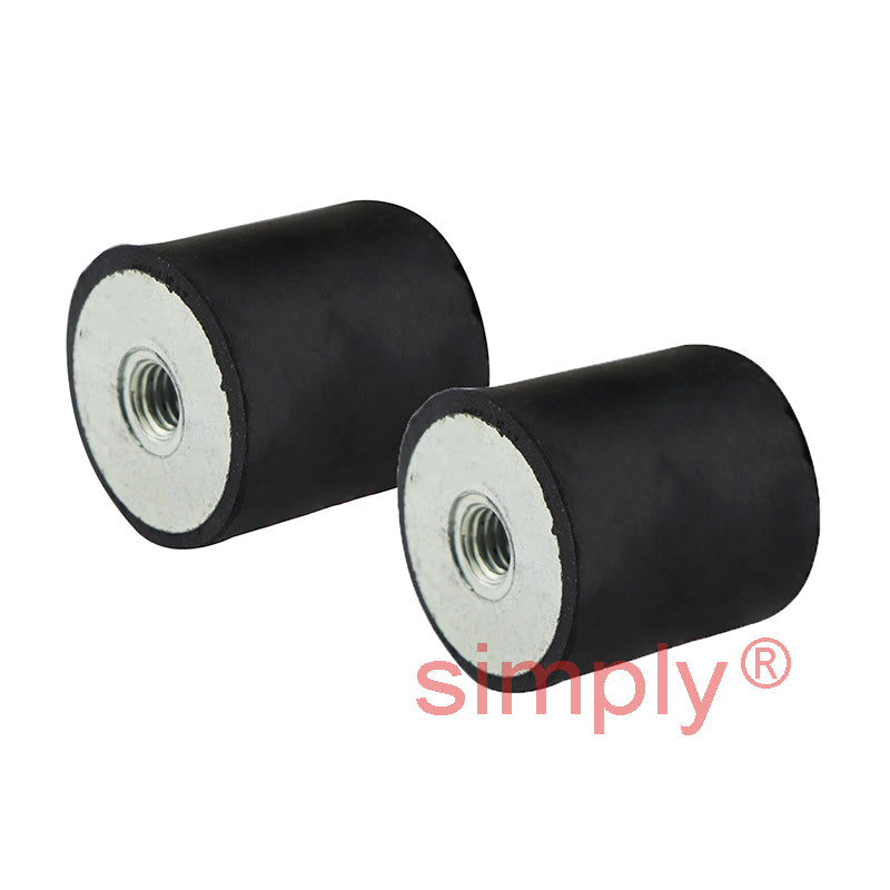 Pack of 2 High-Performance Female/Female Anti-Vibration Bobbin 20x20mm M6 Threads