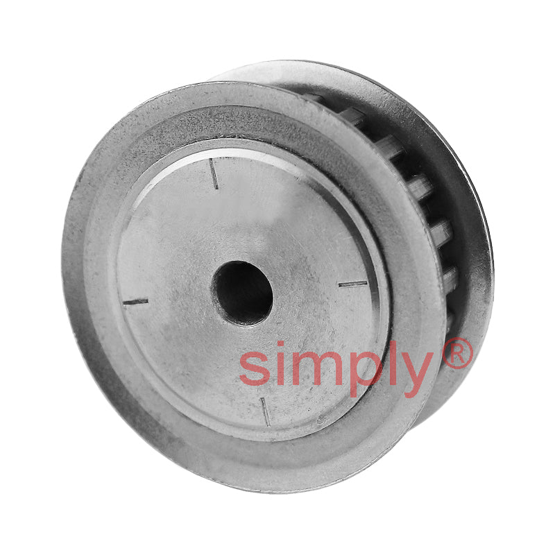 P24-MXL-025FB - 0.08 inch Pitch 24 Tooth Flanged Pilot Bore Aluminium Timing Pulley for 1/4 inch Wide Belt