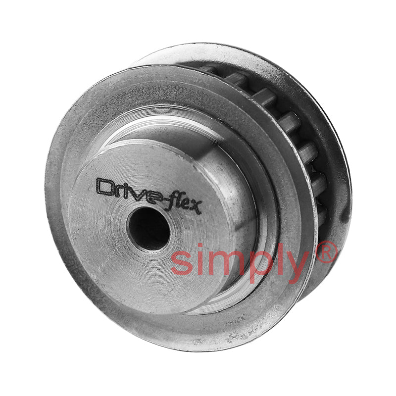 P24-XL-037F - 1/5 inch Pitch 24 Tooth Flanged Pilot Bore Aluminium Timing Pulley for 3/8 inch Wide Belt