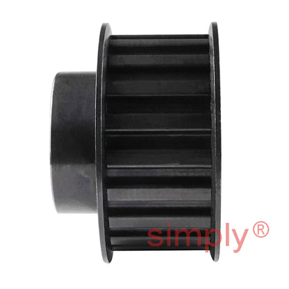 P44-H-300F - 1/2 inch Pitch 44 Tooth Flanged Pilot Bored Cast Iron Timing Pulley for 3 inch Wide Belts