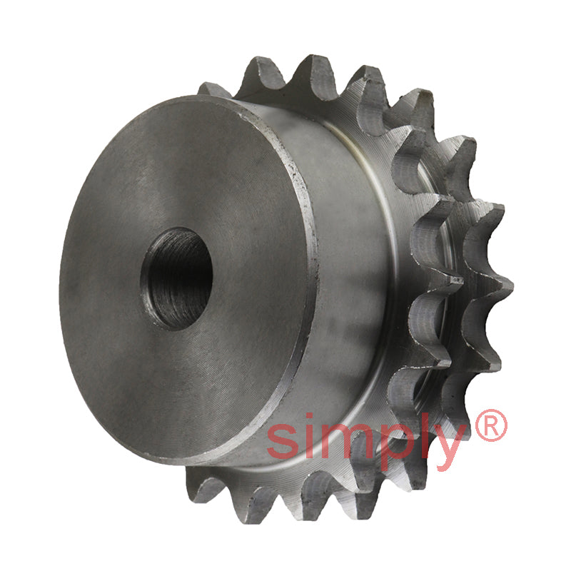 19 Tooth 06B Duplex Pilot Bore Sprocket for 3/8 inch Pitch Chain