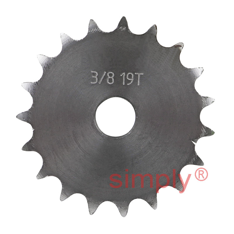 19 Tooth 06B Duplex Pilot Bore Sprocket for 3/8 inch Pitch Chain