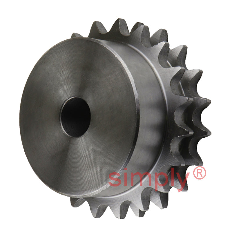 20 Tooth 06B Duplex Pilot Bore Sprocket for 3/8 inch Pitch Chain