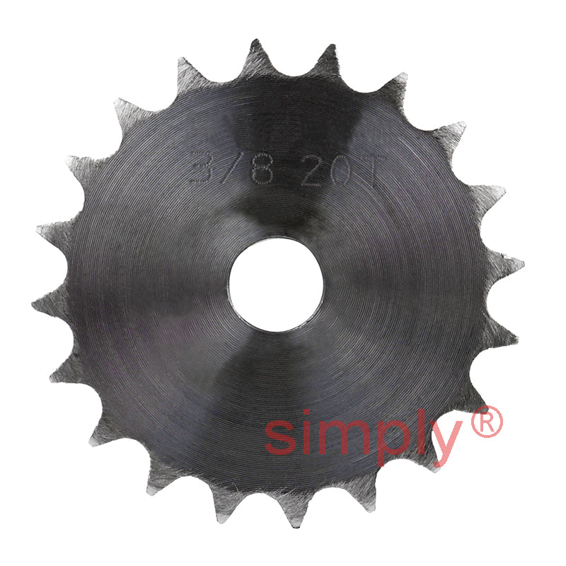 20 Tooth 06B Duplex Pilot Bore Sprocket for 3/8 inch Pitch Chain