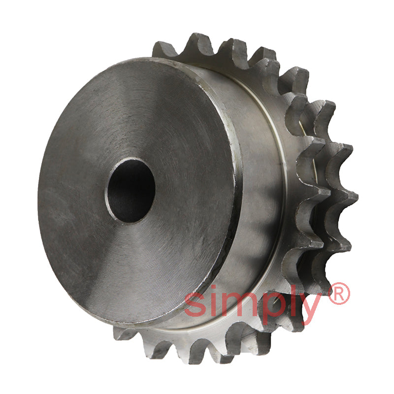 21 Tooth 06B Duplex Pilot Bore Sprocket for 3/8 inch Pitch Chain
