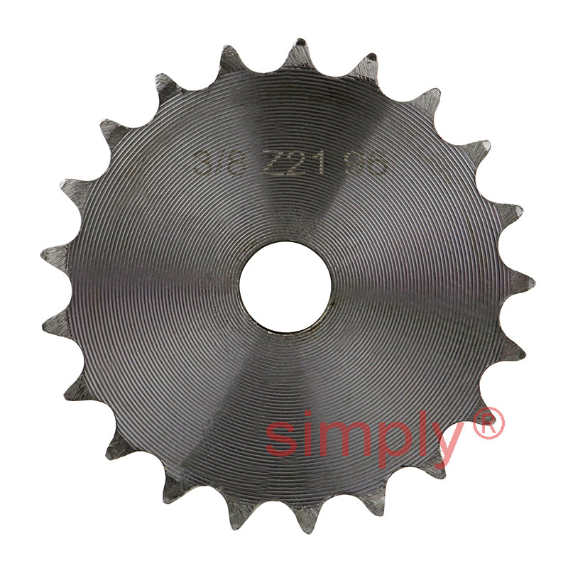 21 Tooth 06B Duplex Pilot Bore Sprocket for 3/8 inch Pitch Chain