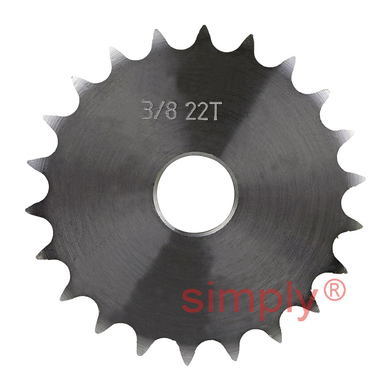 22 Tooth 06B Duplex Pilot Bore Sprocket for 3/8 inch Pitch Chain
