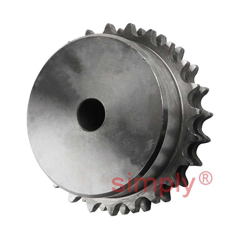 25 Tooth 06B Duplex Pilot Bore Sprocket for 3/8 inch Pitch Chain