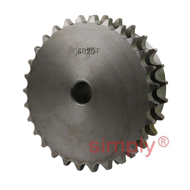 29 Tooth 06B Duplex Pilot Bore Sprocket for 3/8 inch Pitch Chain