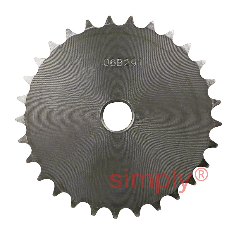 29 Tooth 06B Duplex Pilot Bore Sprocket for 3/8 inch Pitch Chain