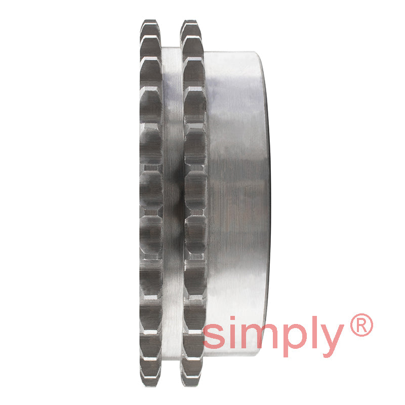 30 Tooth 06B Duplex Pilot Bore Sprocket for 3/8 inch Pitch Chain