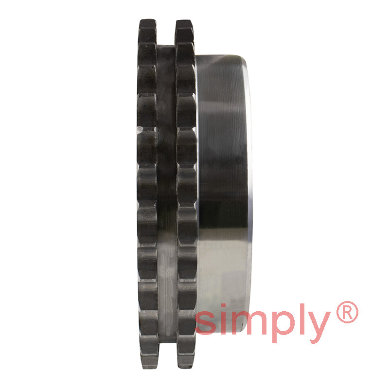 32 Tooth 06B Duplex Pilot Bore Sprocket for 3/8 inch Pitch Chain