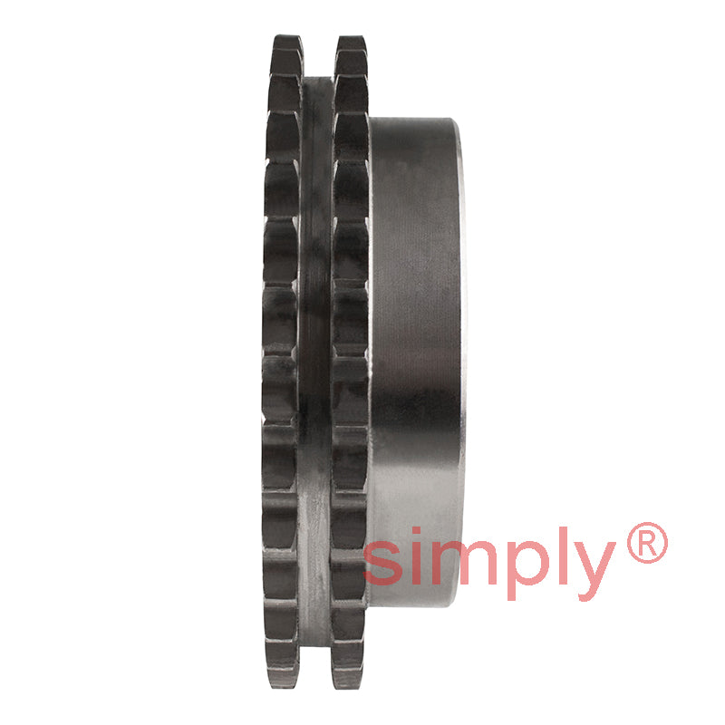 34 Tooth 06B Duplex Pilot Bore Sprocket for 3/8 inch Pitch Chain