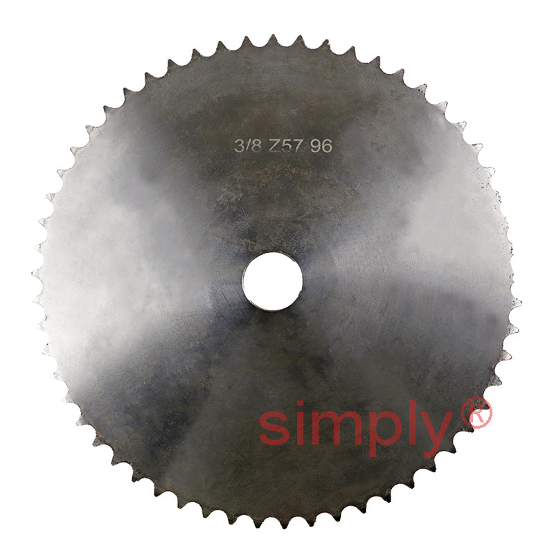 57 Tooth 06B Duplex Pilot Bore Sprocket for 3/8 inch Pitch Chain
