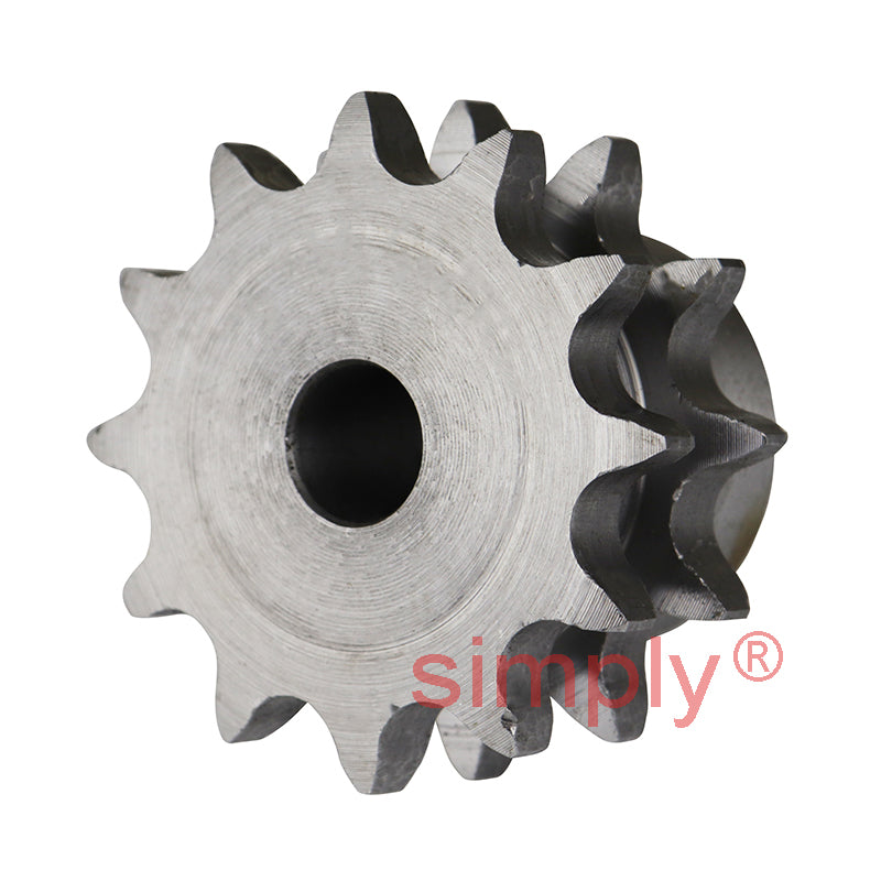 12 Tooth 08B Duplex Pilot Bore Sprocket for 1/2 inch Pitch Chain