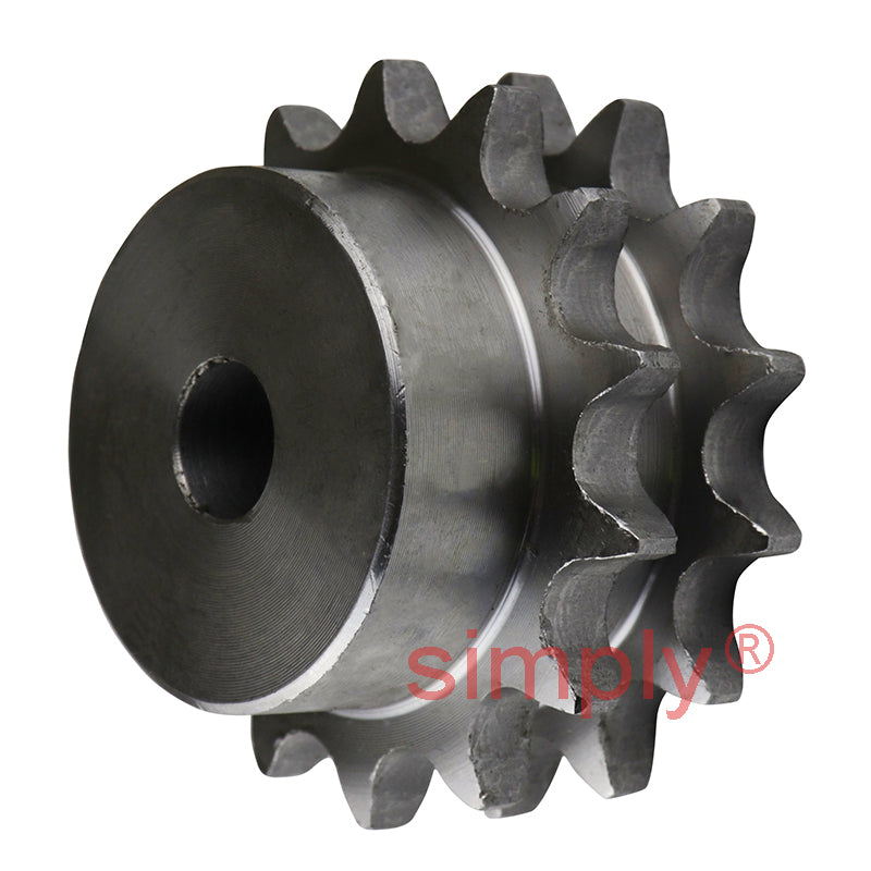 13 Tooth 08B Duplex Pilot Bore Sprocket for 1/2 inch Pitch Chain