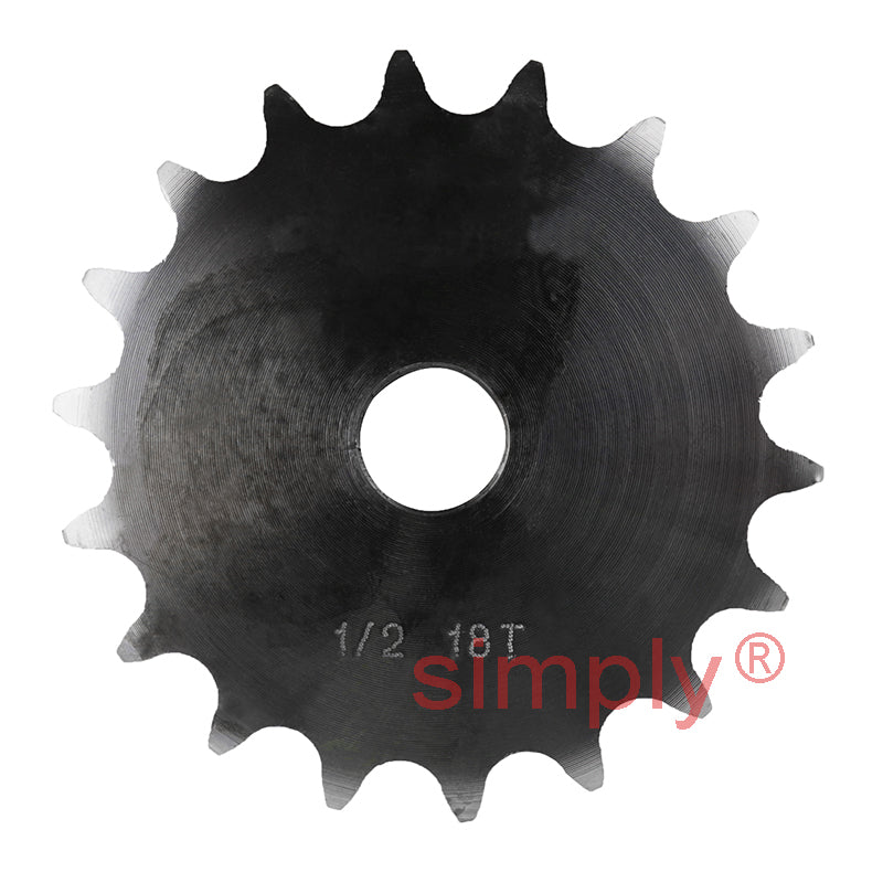 18 Tooth 08B Duplex Pilot Bore Sprocket for 1/2 inch Pitch Chain