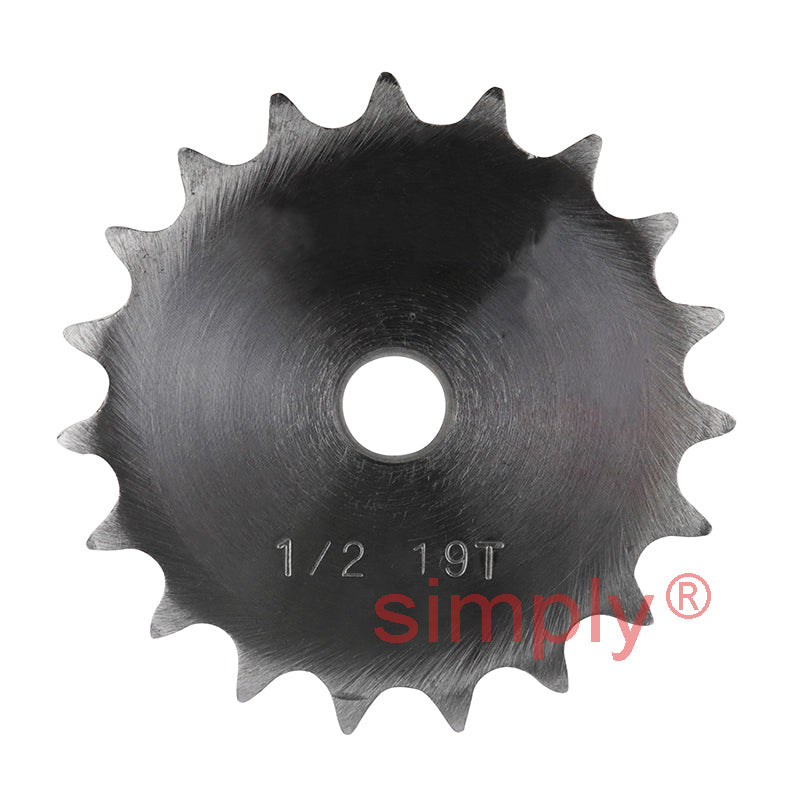 19 Tooth 08B Duplex Pilot Bore Sprocket for 1/2 inch Pitch Chain