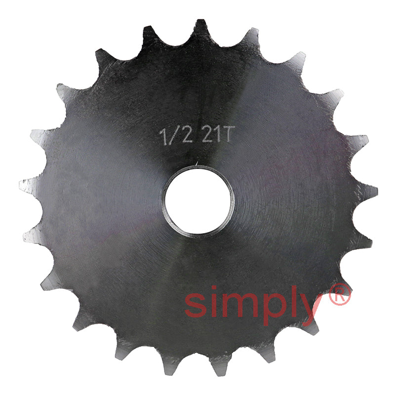 21 Tooth 08B Duplex Pilot Bore Sprocket for 1/2 inch Pitch Chain