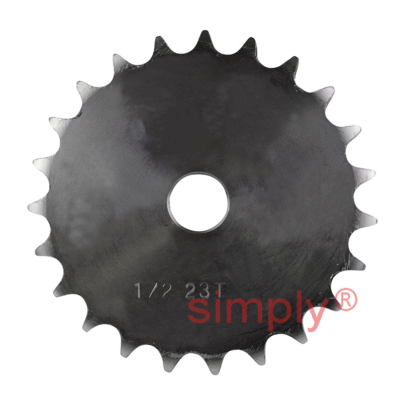 23 Tooth 08B Duplex Pilot Bore Sprocket for 1/2 inch Pitch Chain