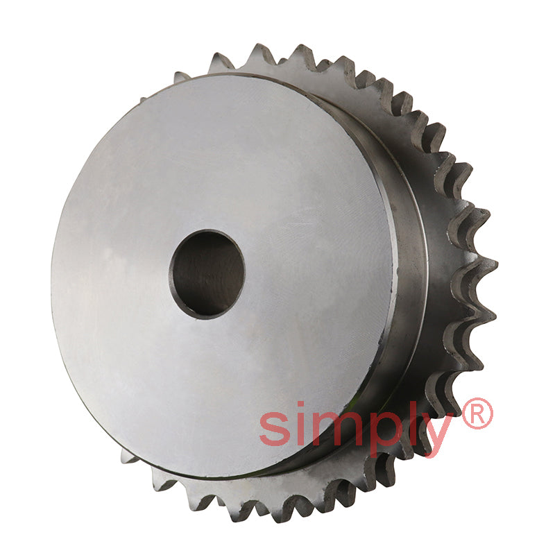 27 Tooth 08B Duplex Pilot Bore Sprocket for 1/2 inch Pitch Chain