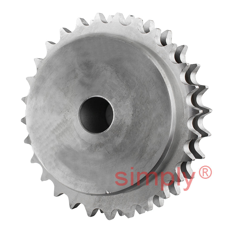 28 Tooth 08B Duplex Pilot Bore Sprocket for 1/2 inch Pitch Chain