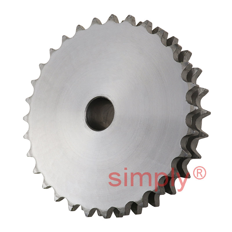 30 Tooth 08B Duplex Pilot Bore Sprocket for 1/2 inch Pitch Chain