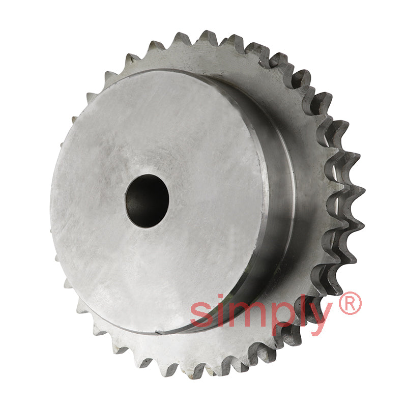 33 Tooth 08B Duplex Pilot Bore Sprocket for 1/2 inch Pitch Chain